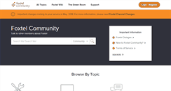 Desktop Screenshot of community.foxtel.com.au